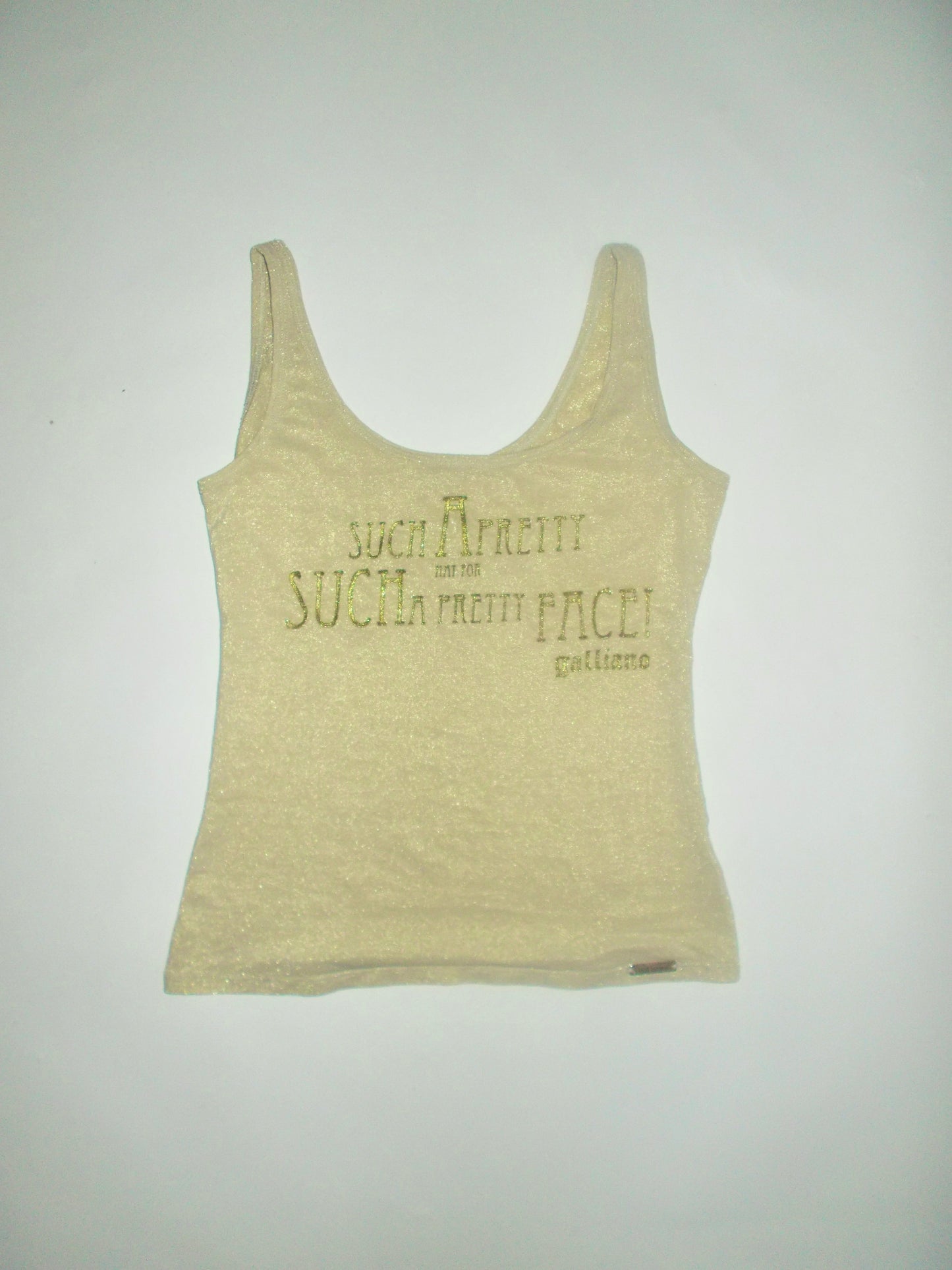 John galliano glitter graphic cami top