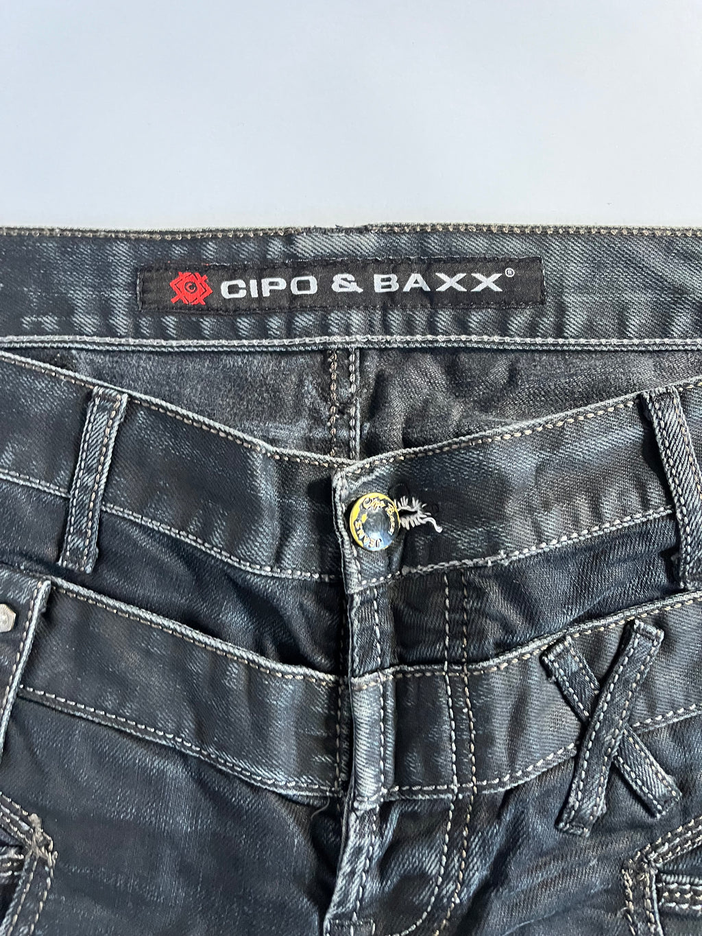 Black Japanese subversive straight leg jeans