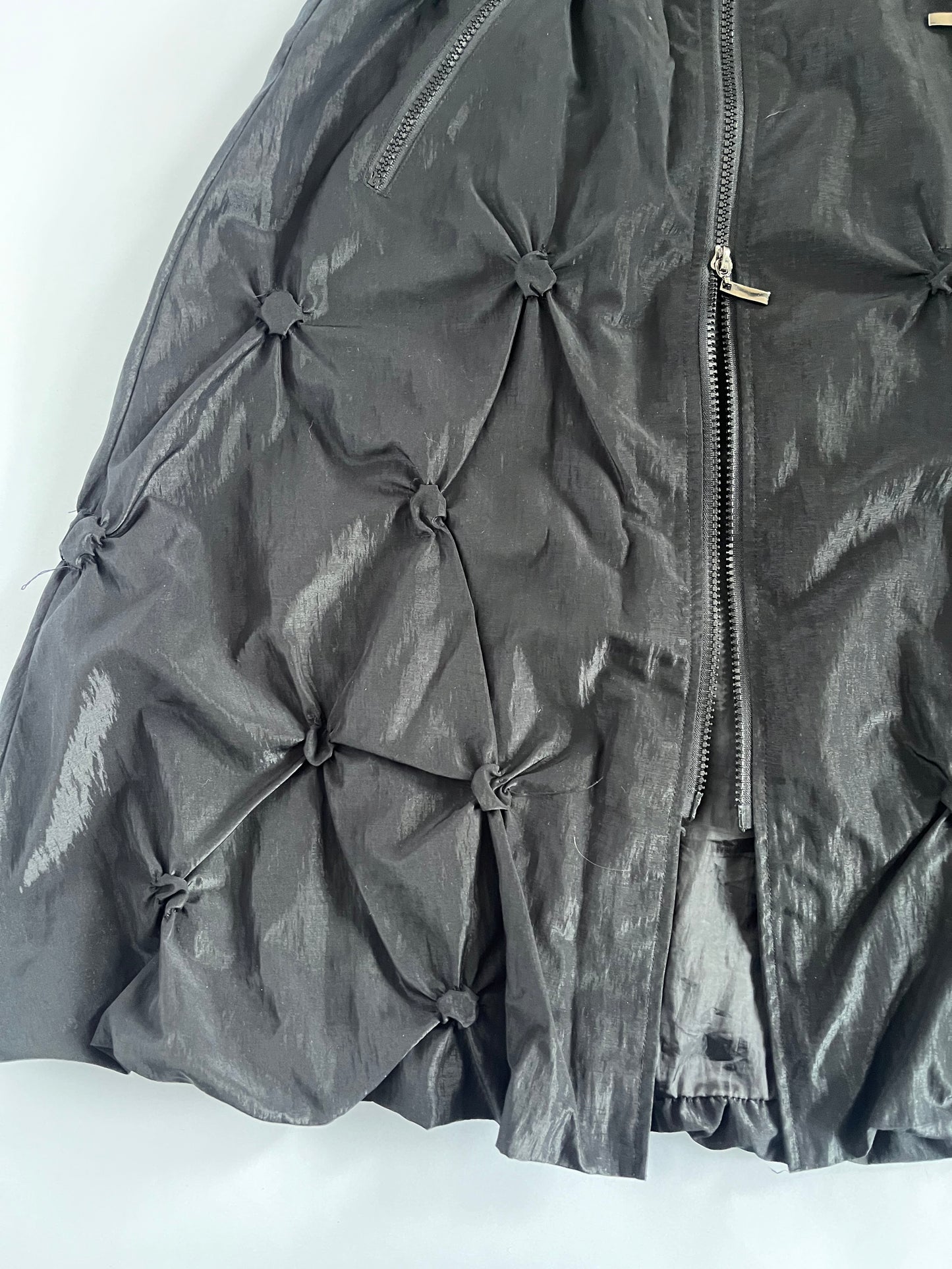 Black cargo zip up dress