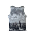 City print graphic tank top