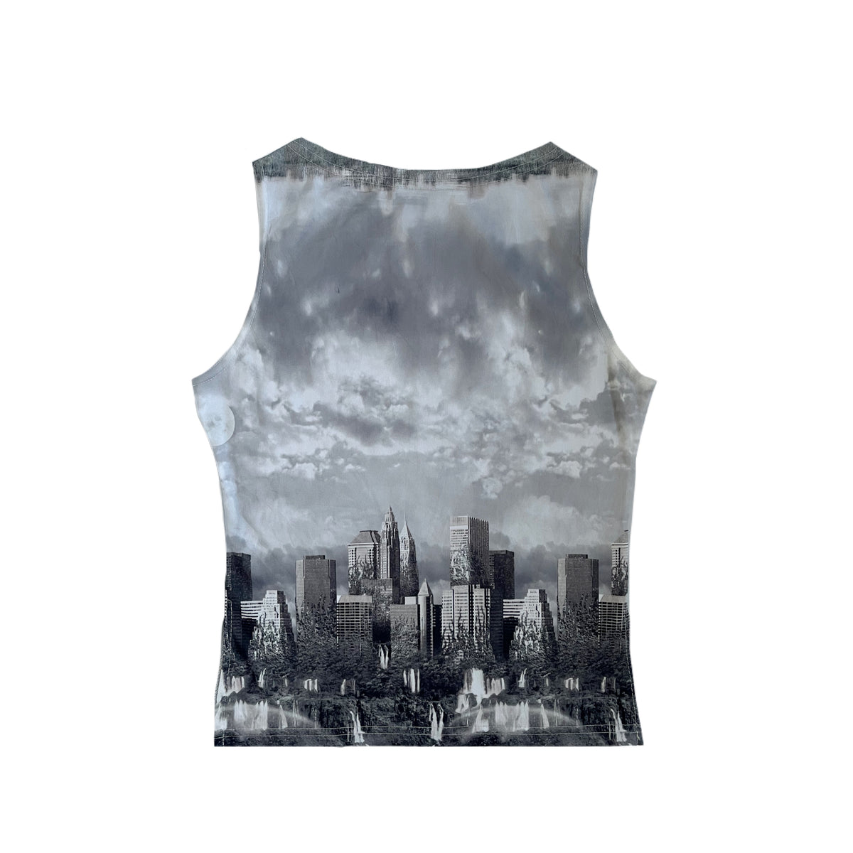 City print graphic tank top