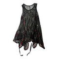 Subversive black and red mesh tiered mini dress