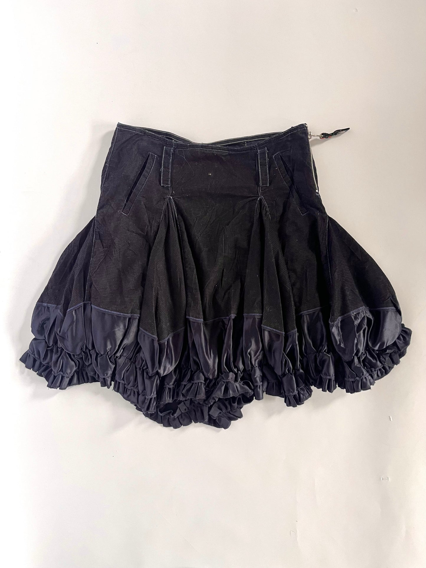 Marithé + François Girbaud bubble knee length skirt