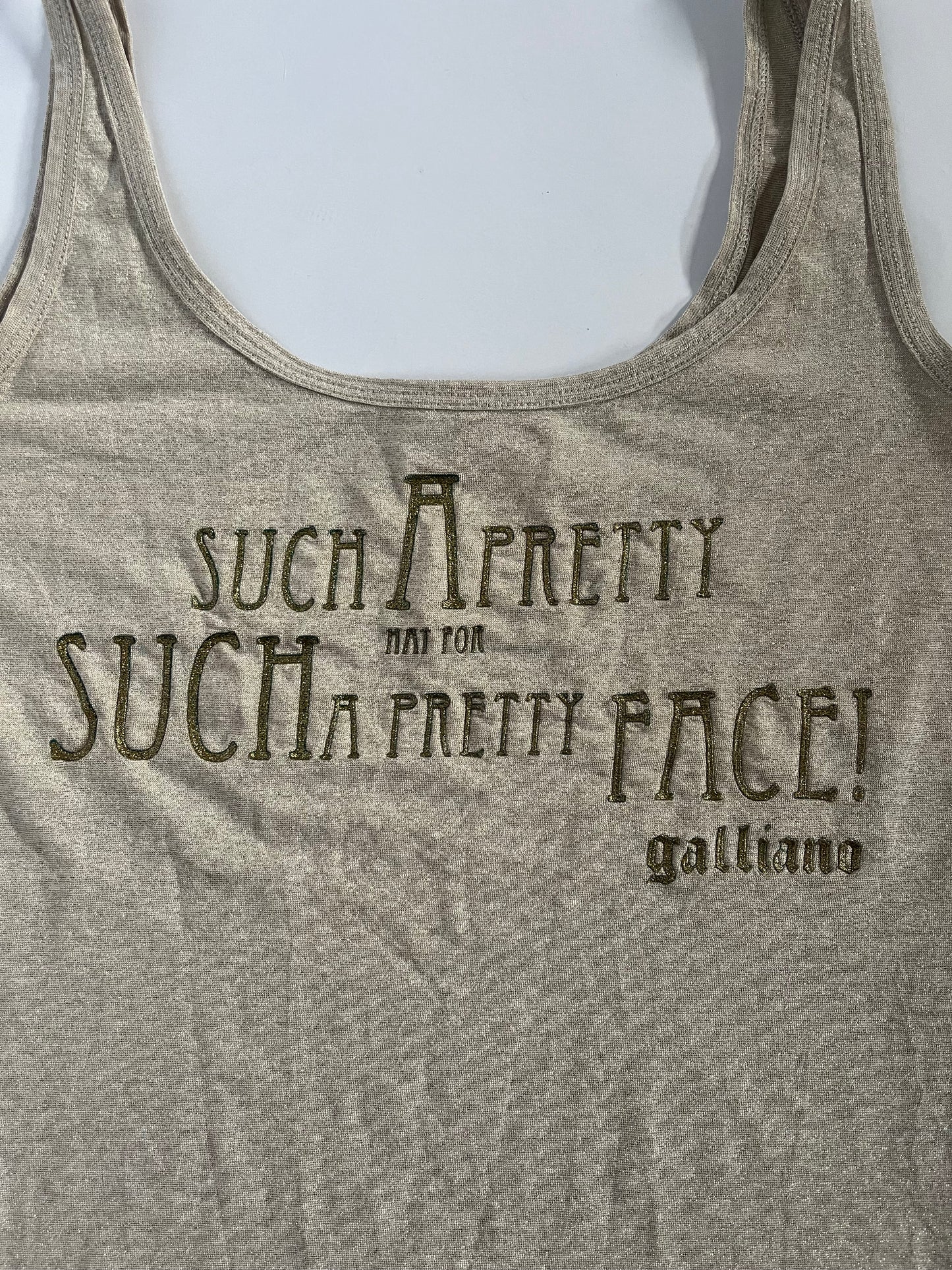 John galliano glitter graphic cami top
