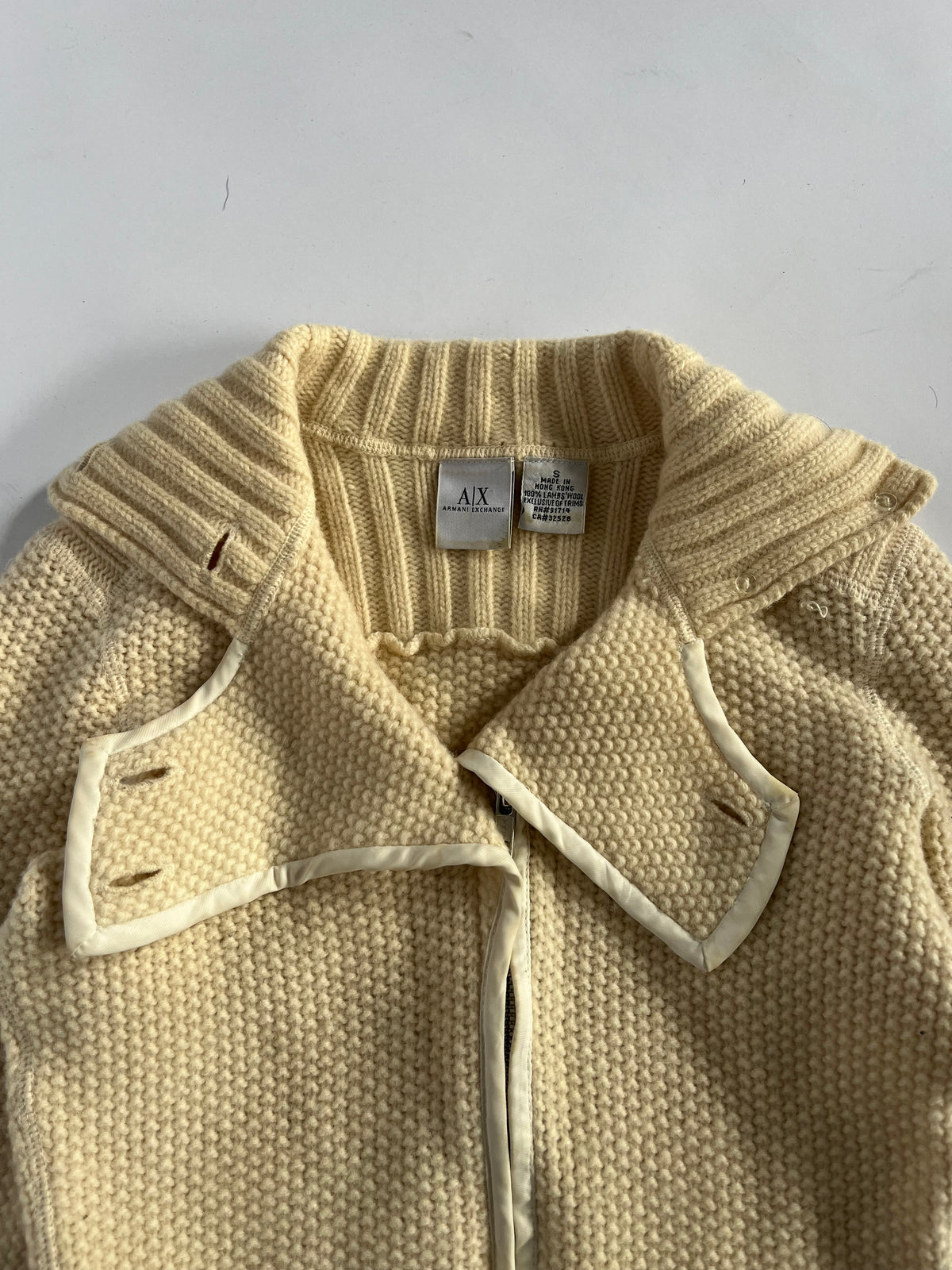 Armani exchange subversive cream wool jumper