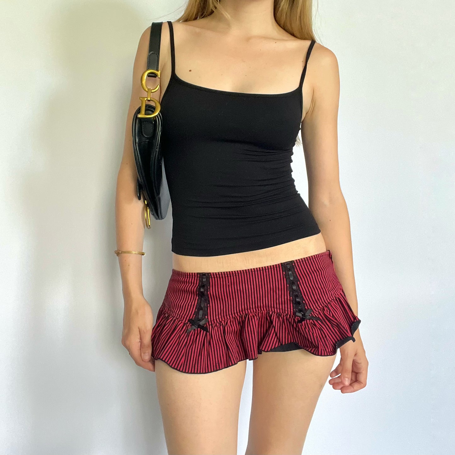 Lip Service micro mini striped skirt