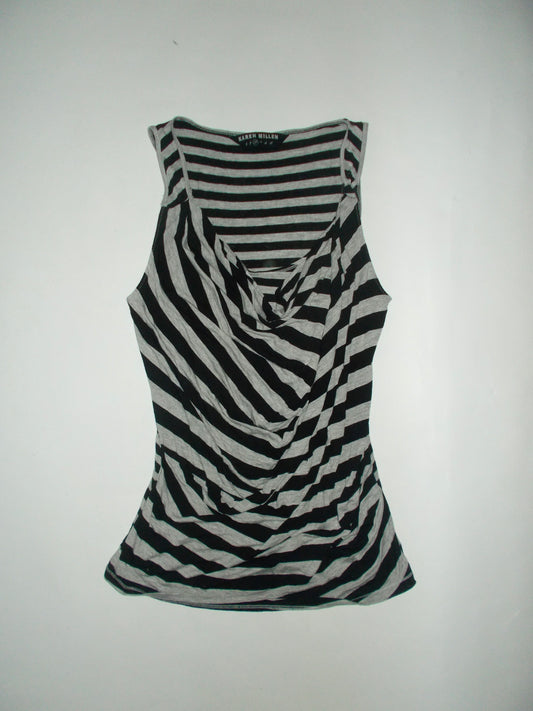 Karen Millen striped cowl neck top