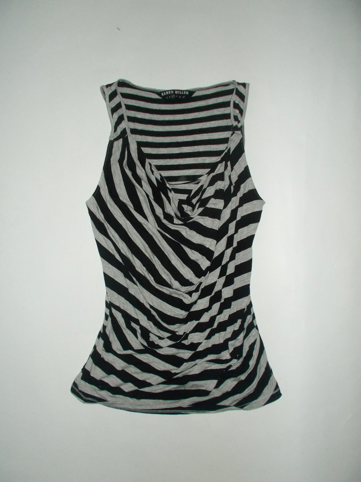 Karen Millen striped cowl neck top