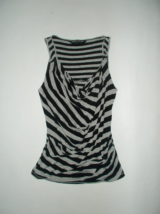 Karen Millen striped cowl neck top