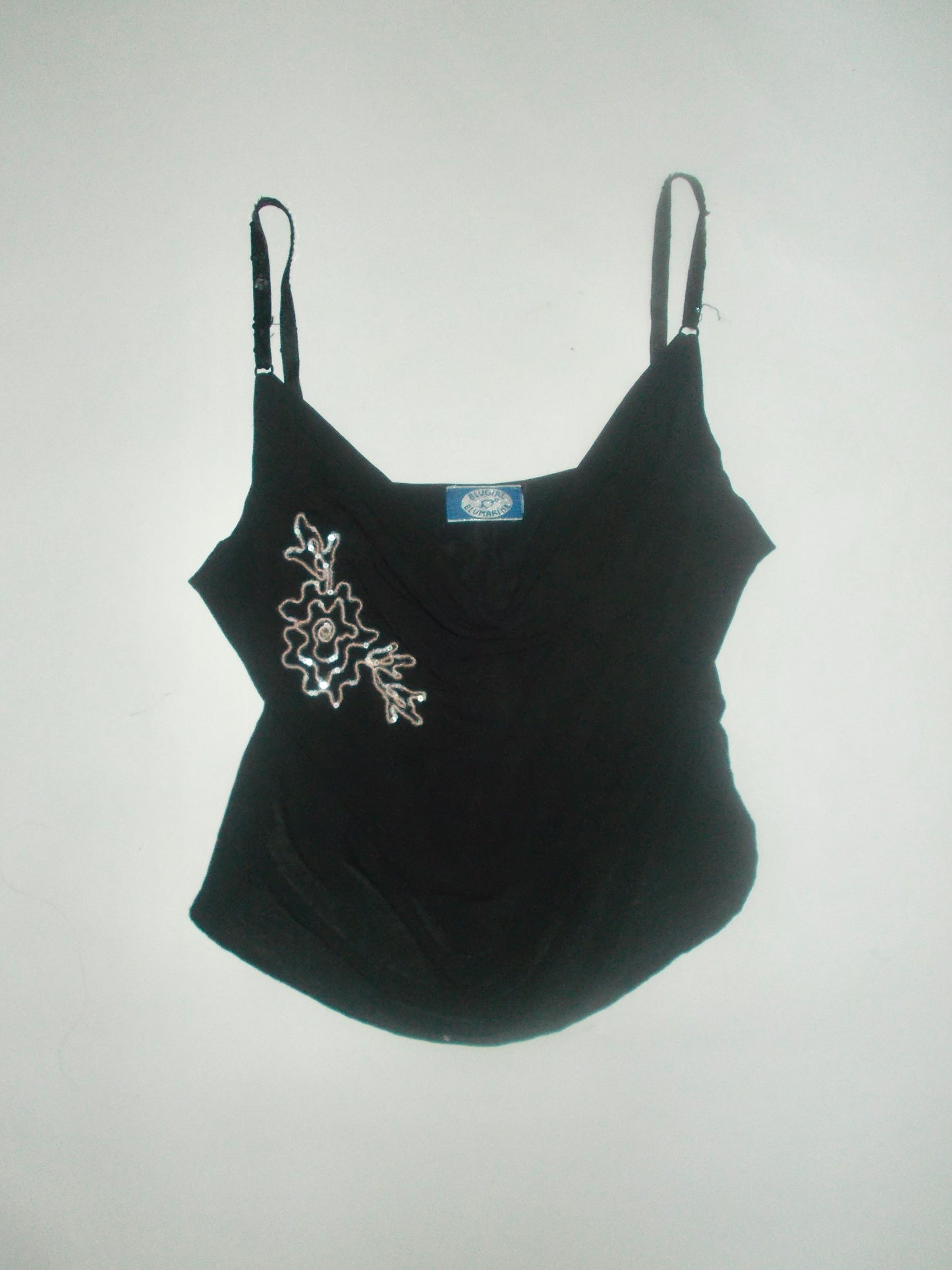 Blumarine sequin cowl neck cami top