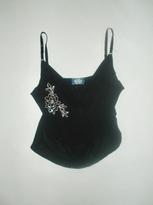 Blumarine sequin cowl neck cami top