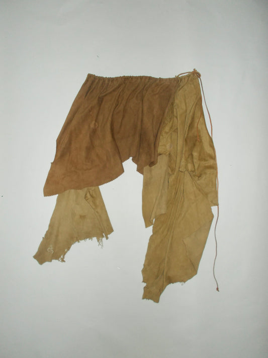 Suede patchwork wrap skirt
