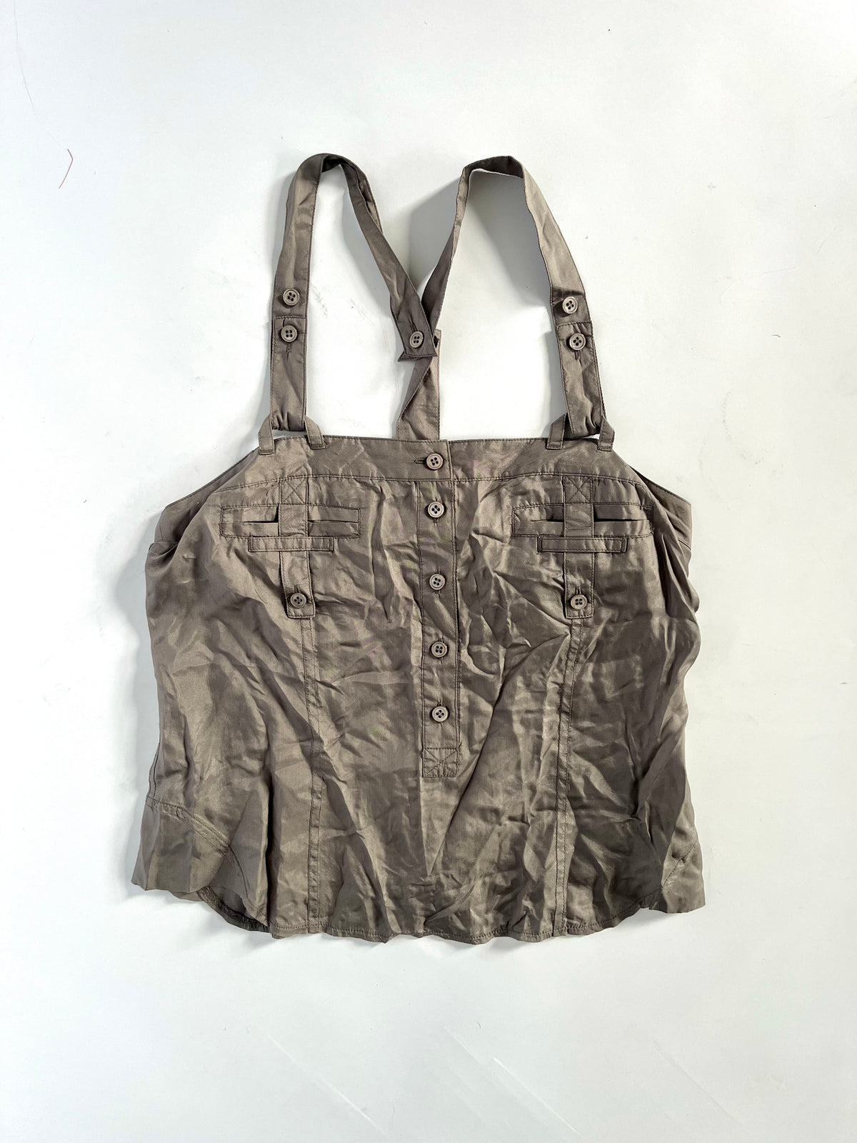 Subversive silk button cami top