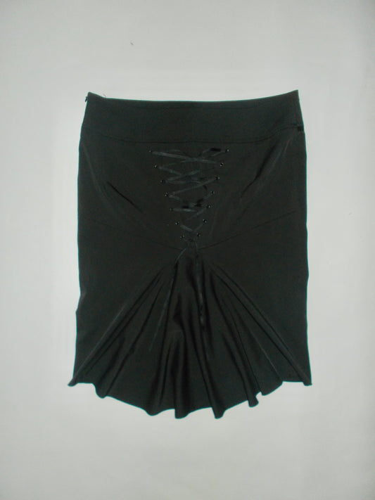 90’s Lace up knee length skirt