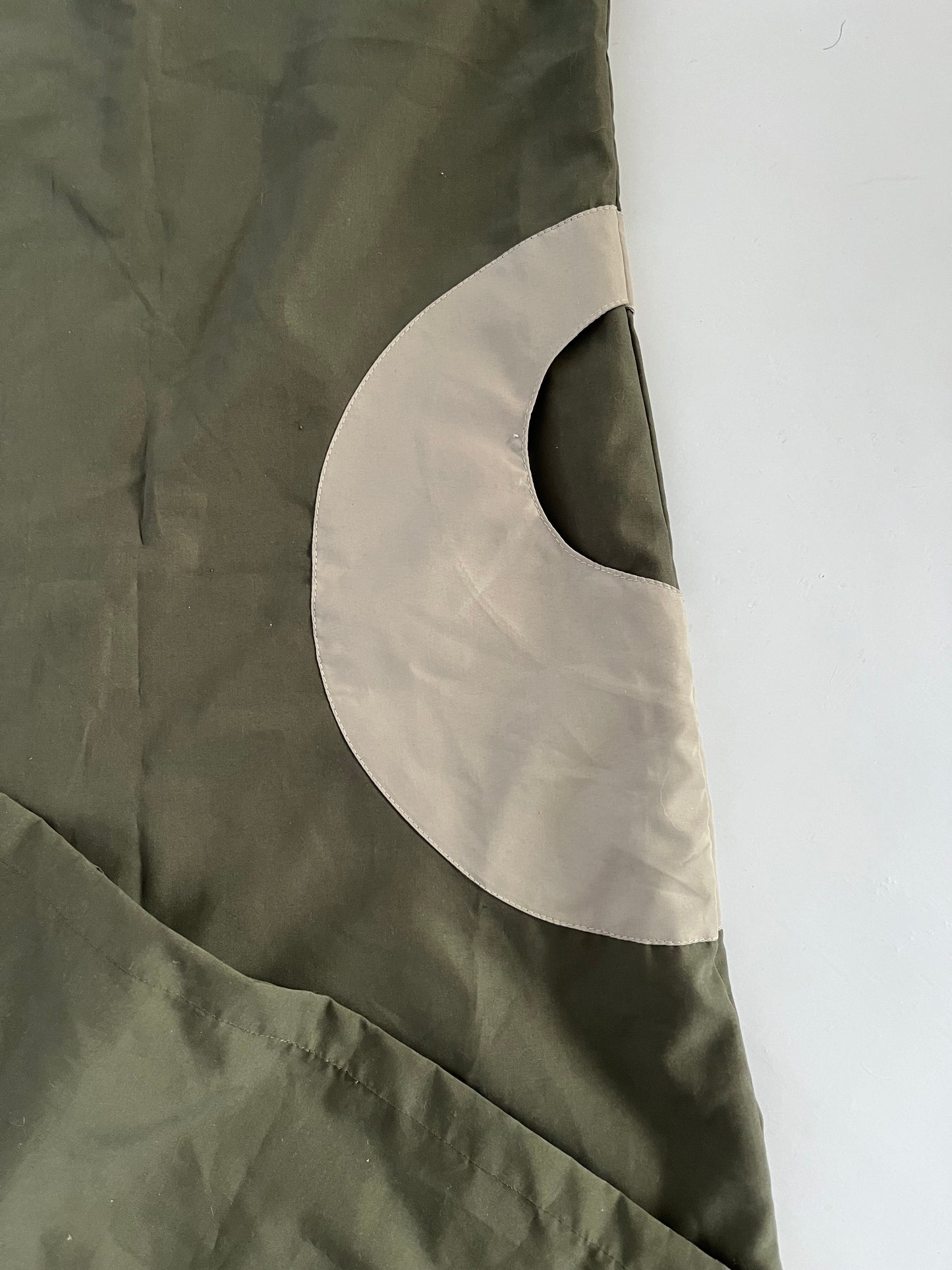 Khaki cargo adjustable maxi dress