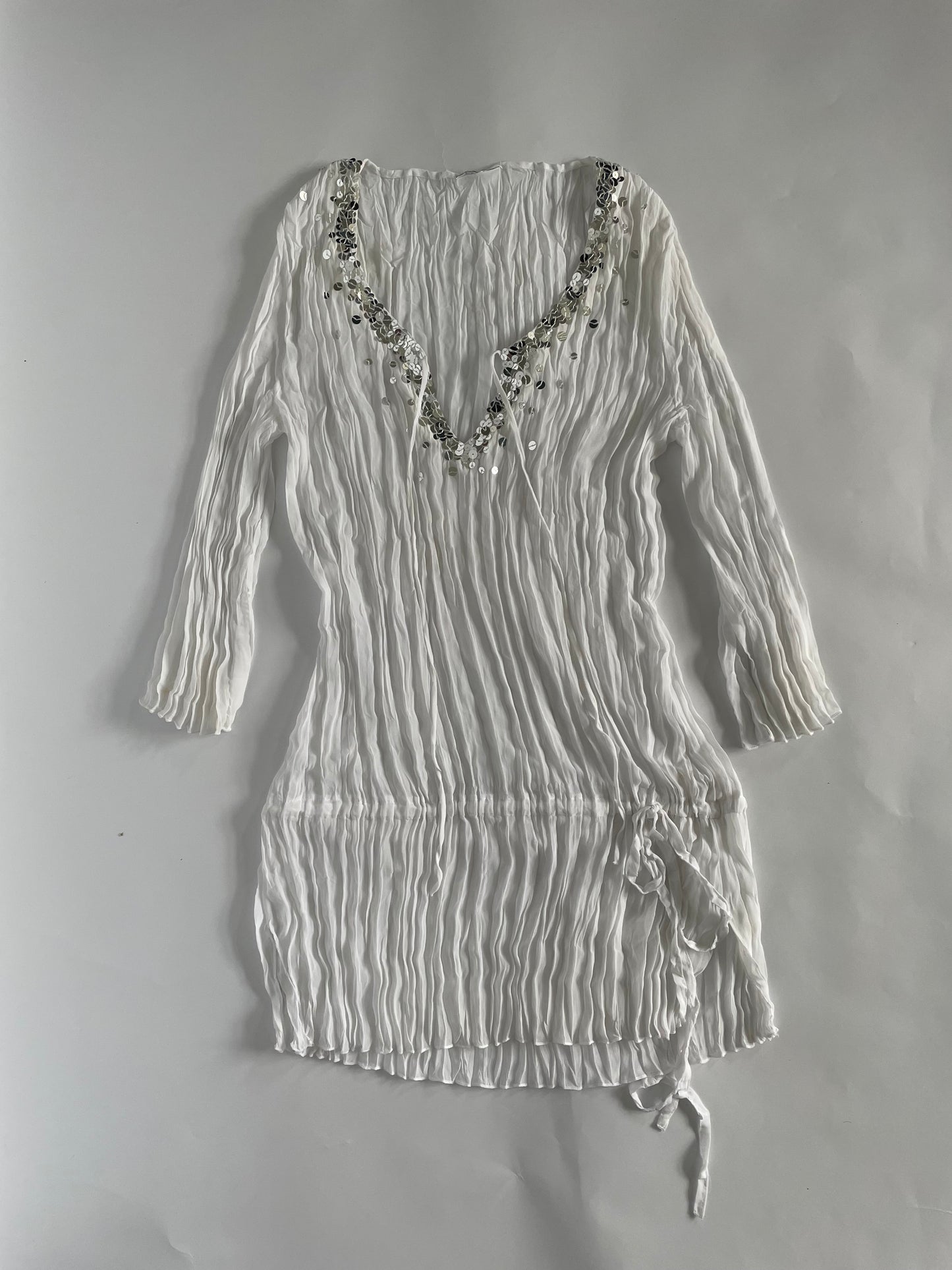Mesh sequin mini dress