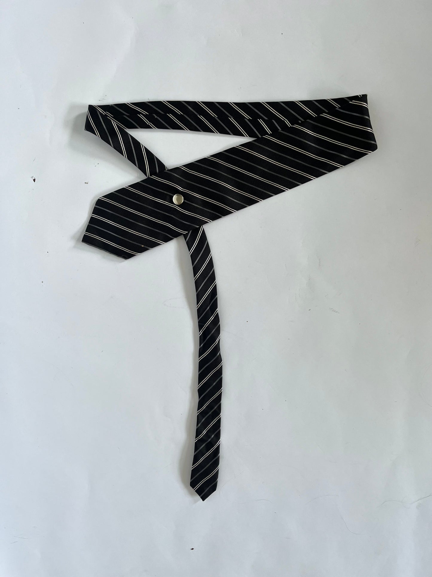 34 inch tie belt: black stripe