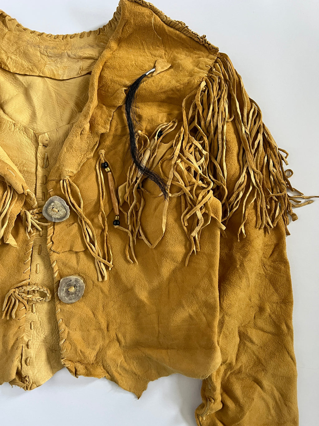 Genuine 70’s suede fringe jacket