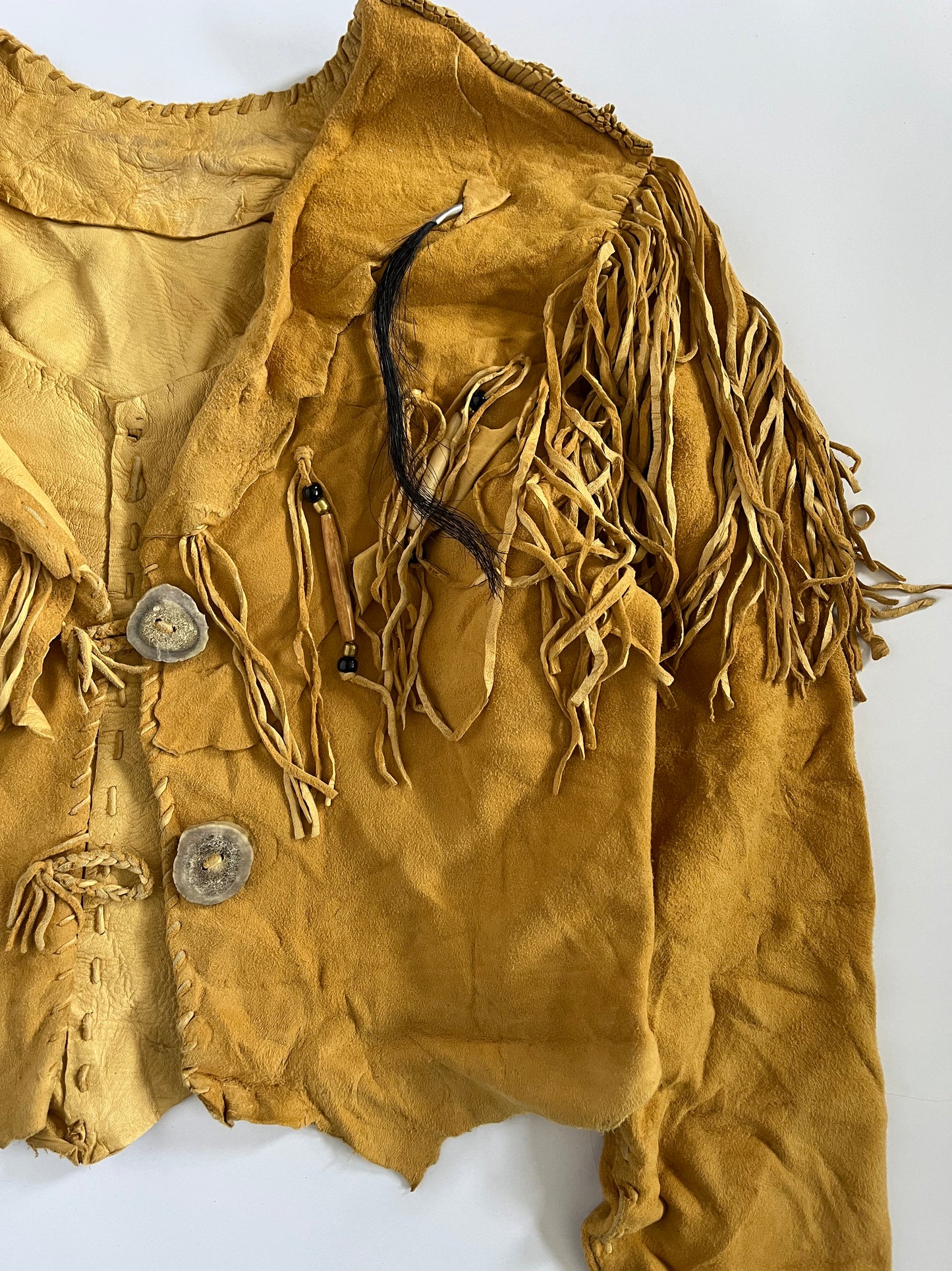 Genuine 70’s suede fringe jacket