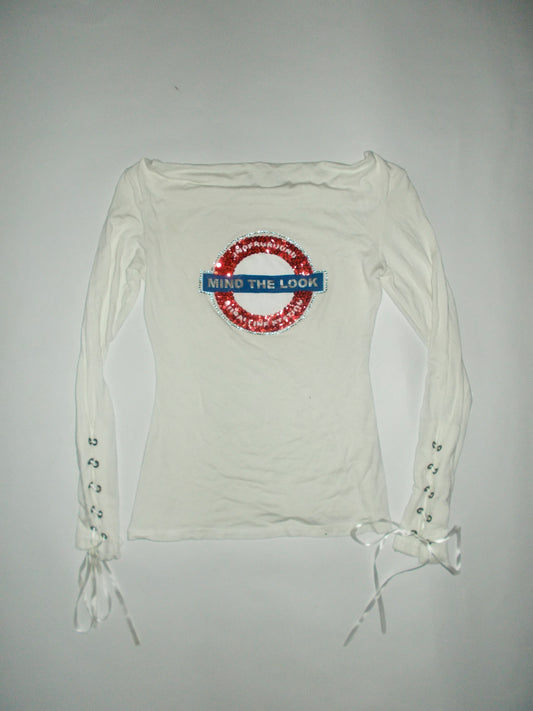 Tube station rhinestone top