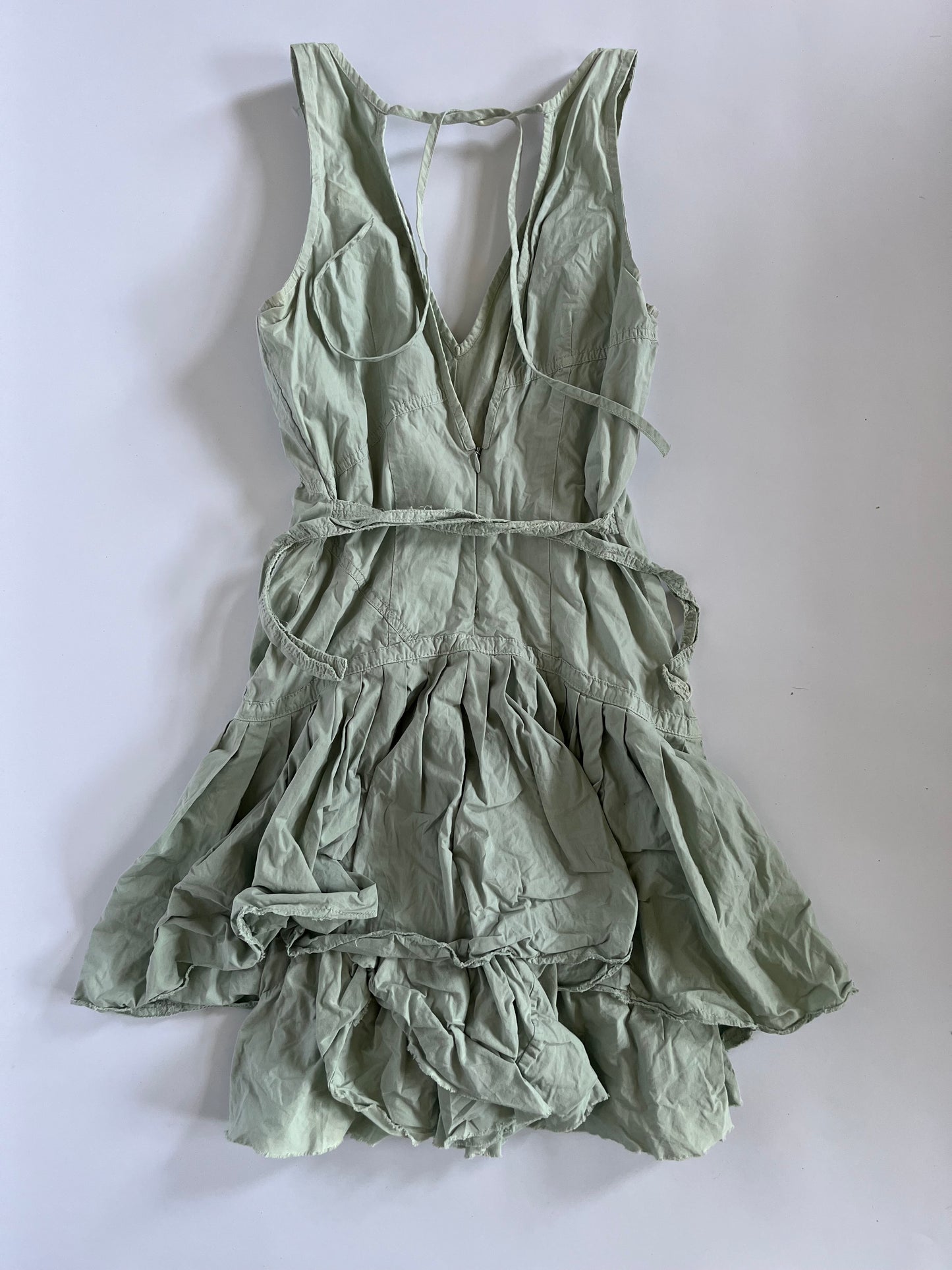 Asymmetric shell bubble mini dress