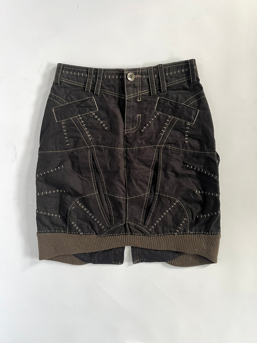 Subversive knee length cargo skirt