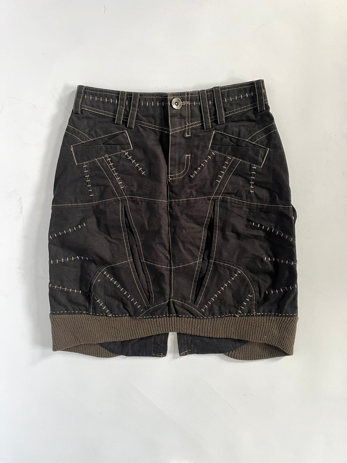 Subversive knee length cargo skirt