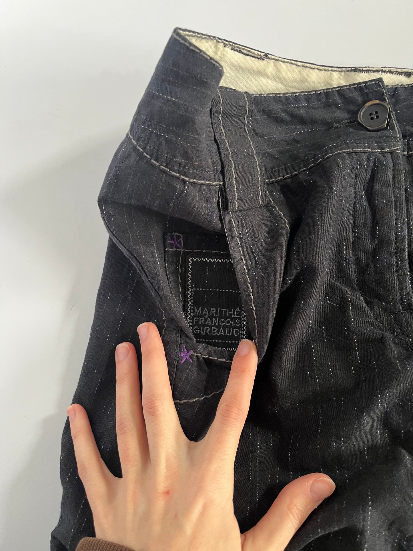 Marithé + François Girbaud rouched knee length skirt