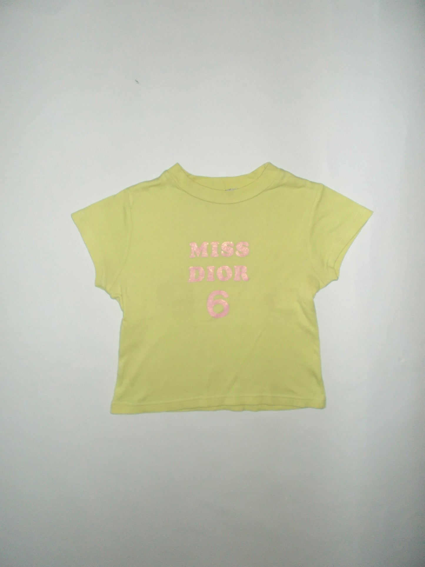 Vintage yellow miss Dior baby tee