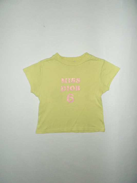Vintage yellow miss Dior baby tee