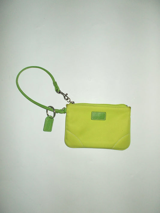2000’s coach lime green wallet charm