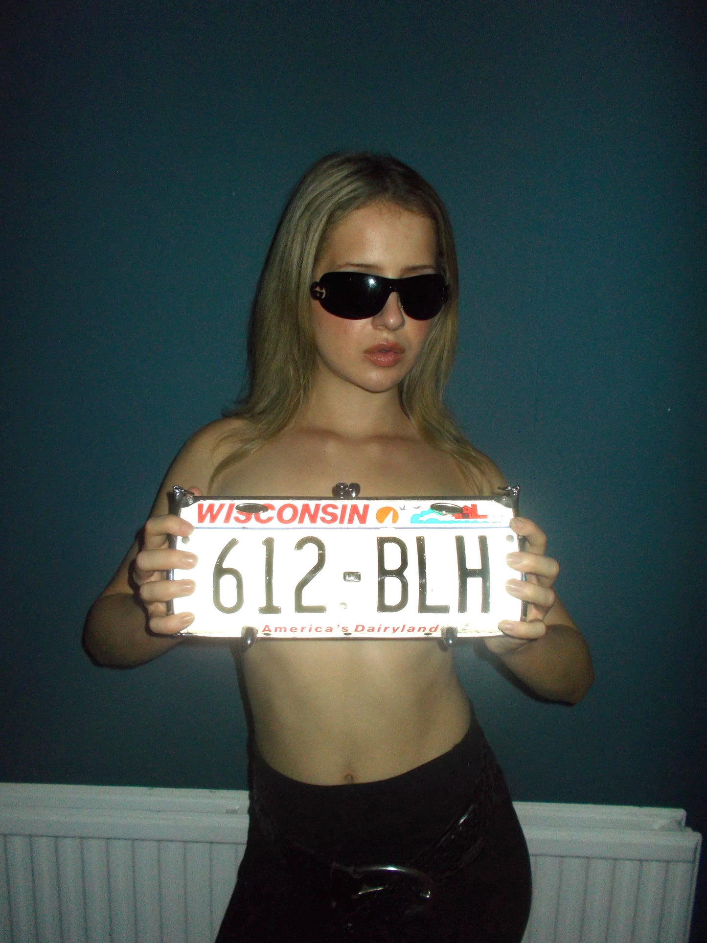 Little Earth Wisconsin license plate clutch