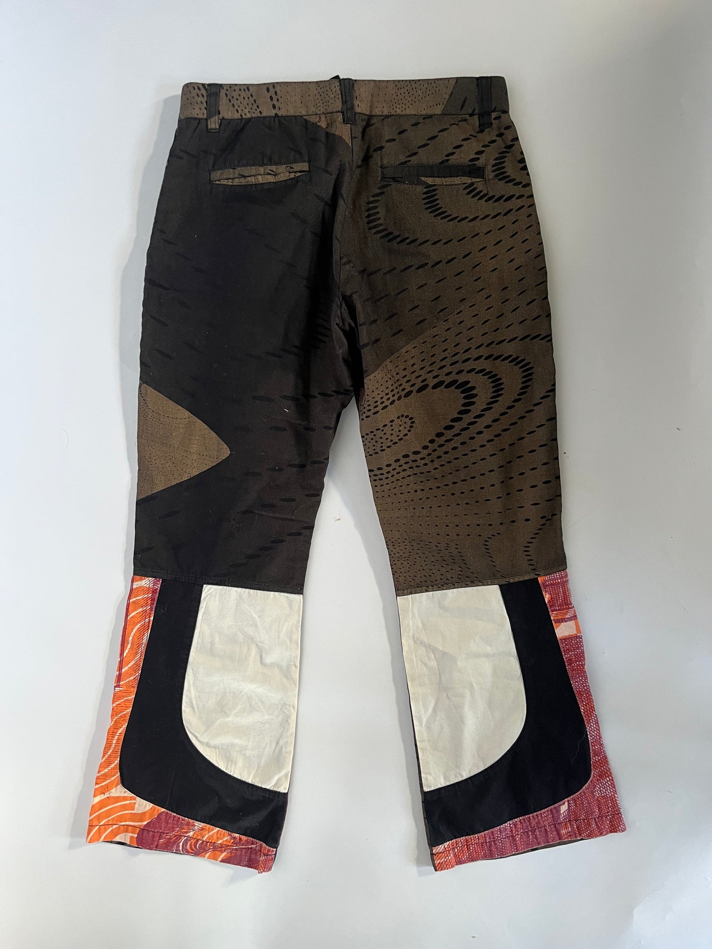 Custo Barcelona patchwork flare trousers