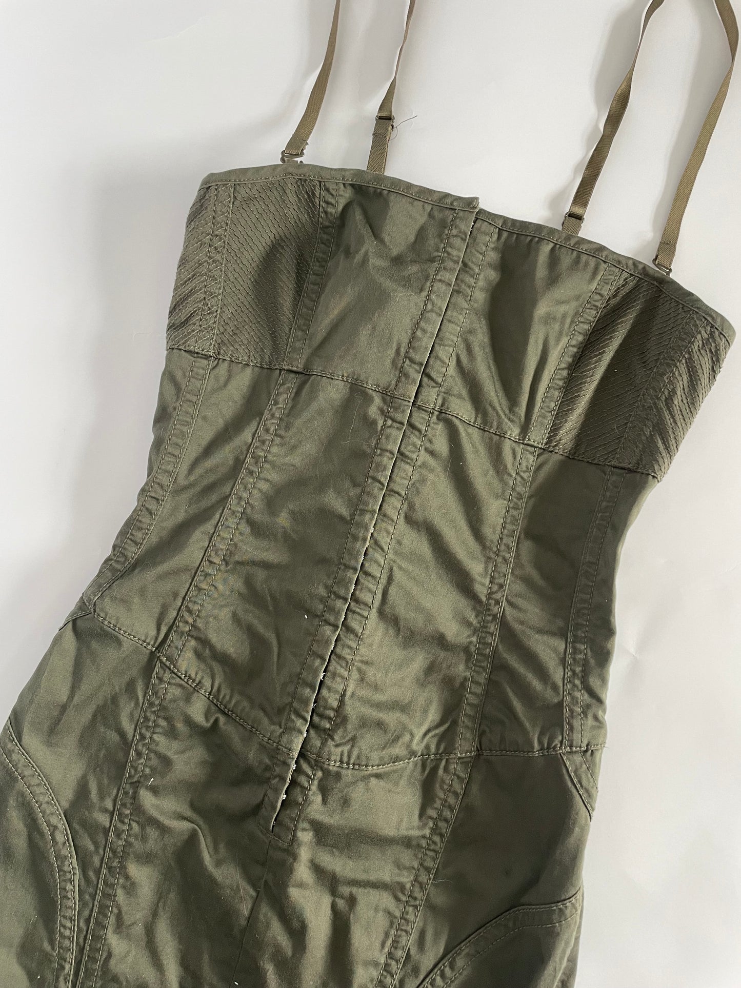 90’s Guess khaki corset mini dress