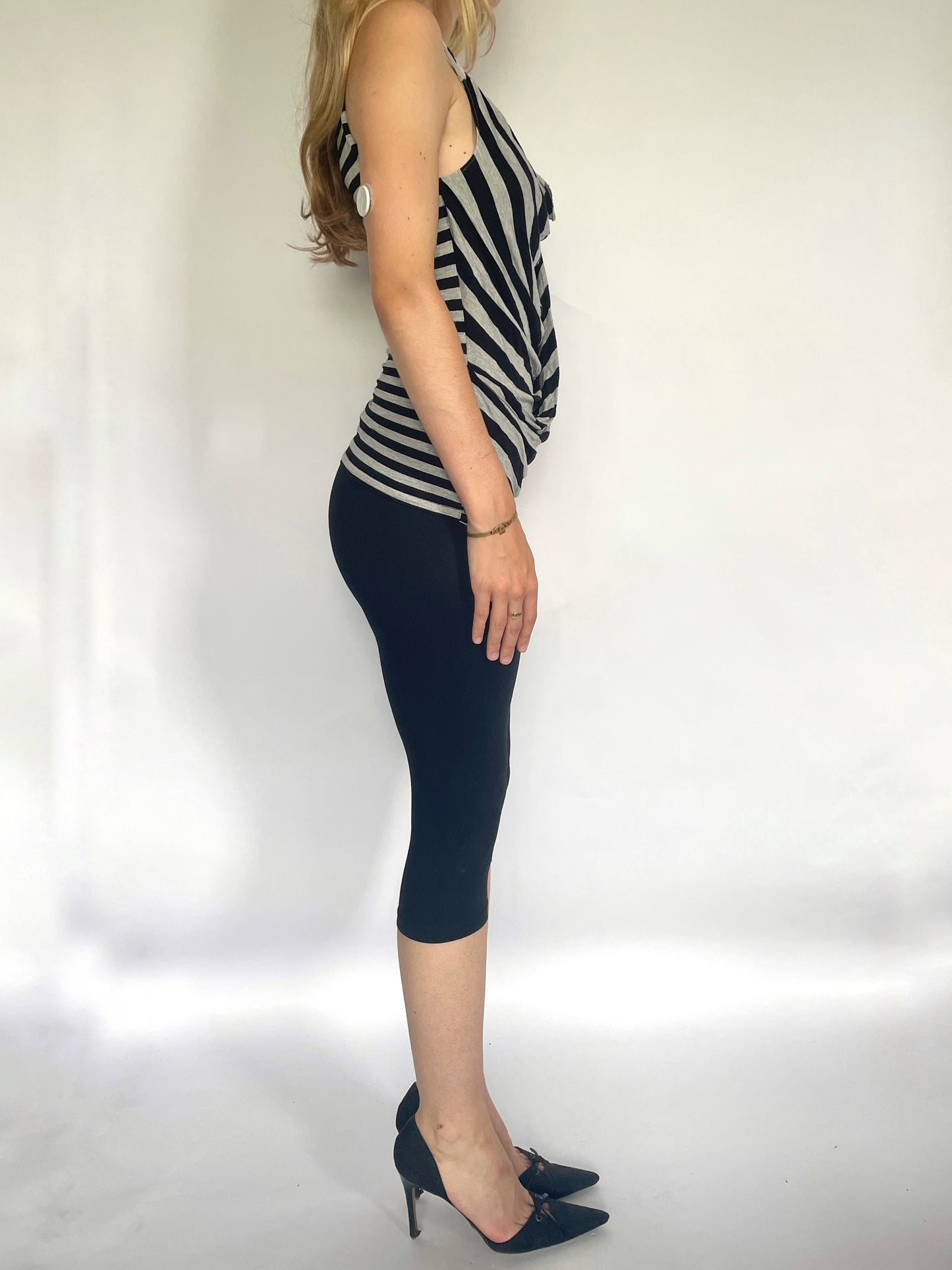 Karen Millen striped cowl neck top