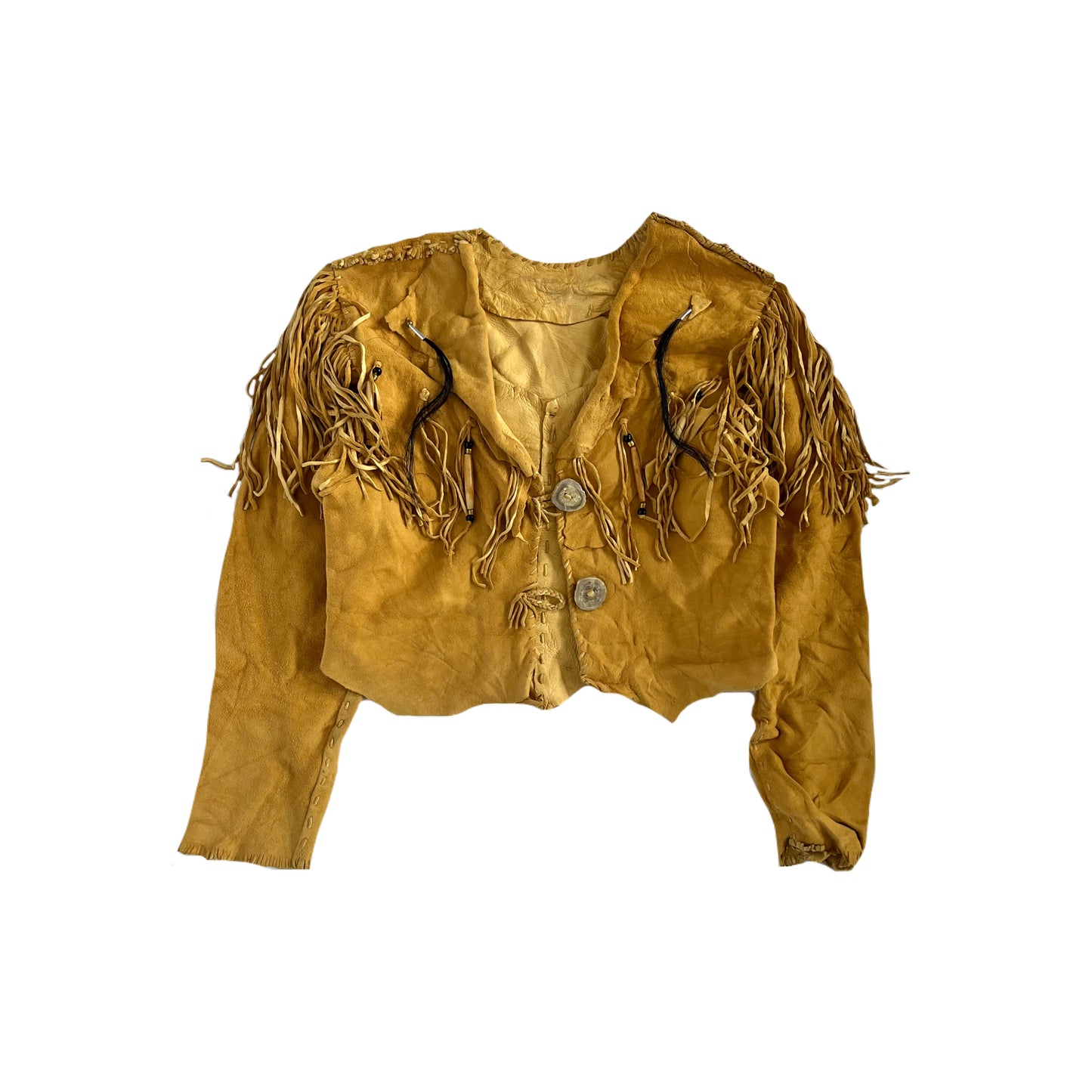 Genuine 70’s suede fringe jacket