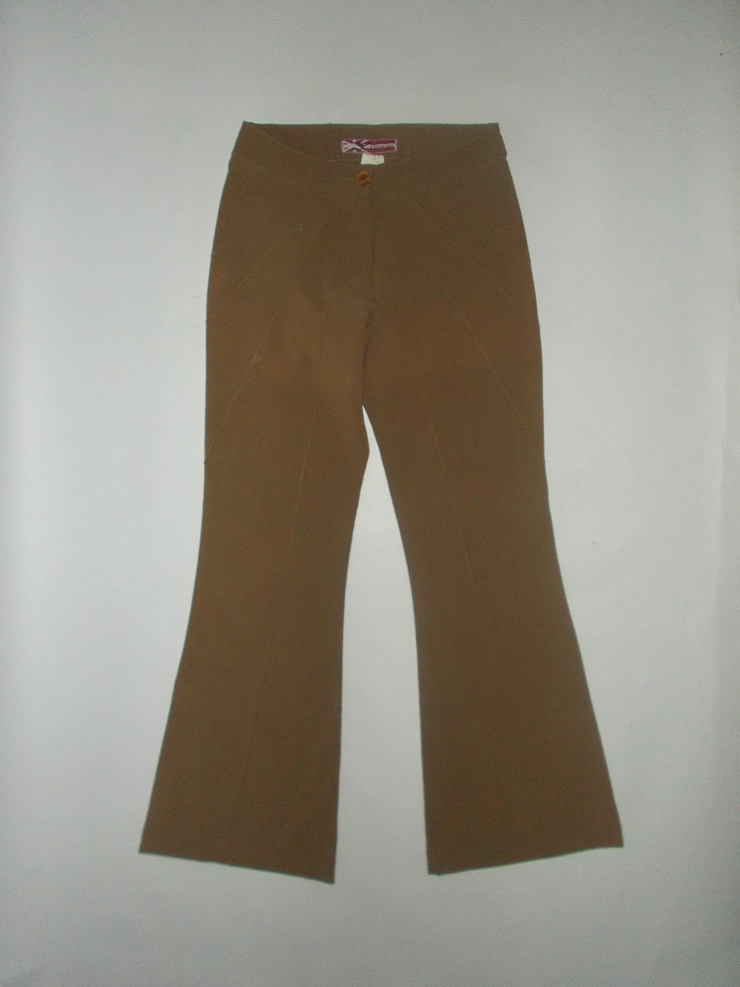 Brown boho flared trousers