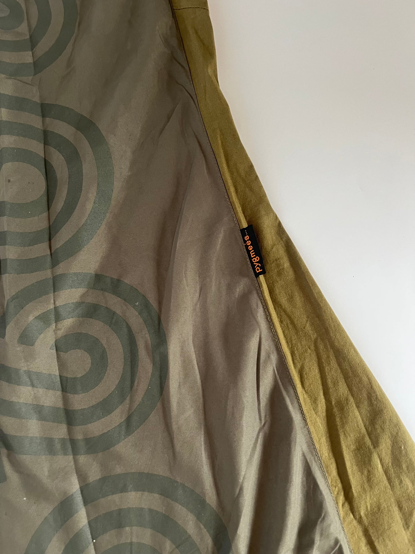 Khaki cargo grommet midi dress