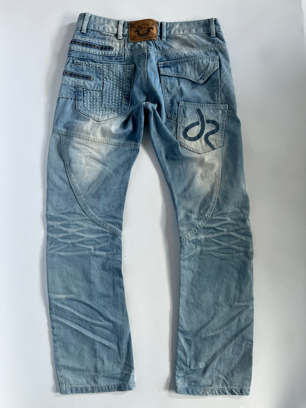 Subversive Japanese zipper detail straight leg jeans