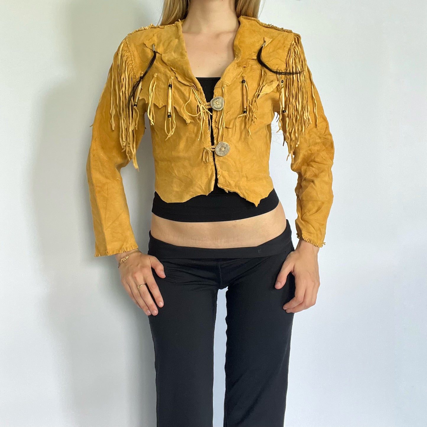 Genuine 70’s suede fringe jacket