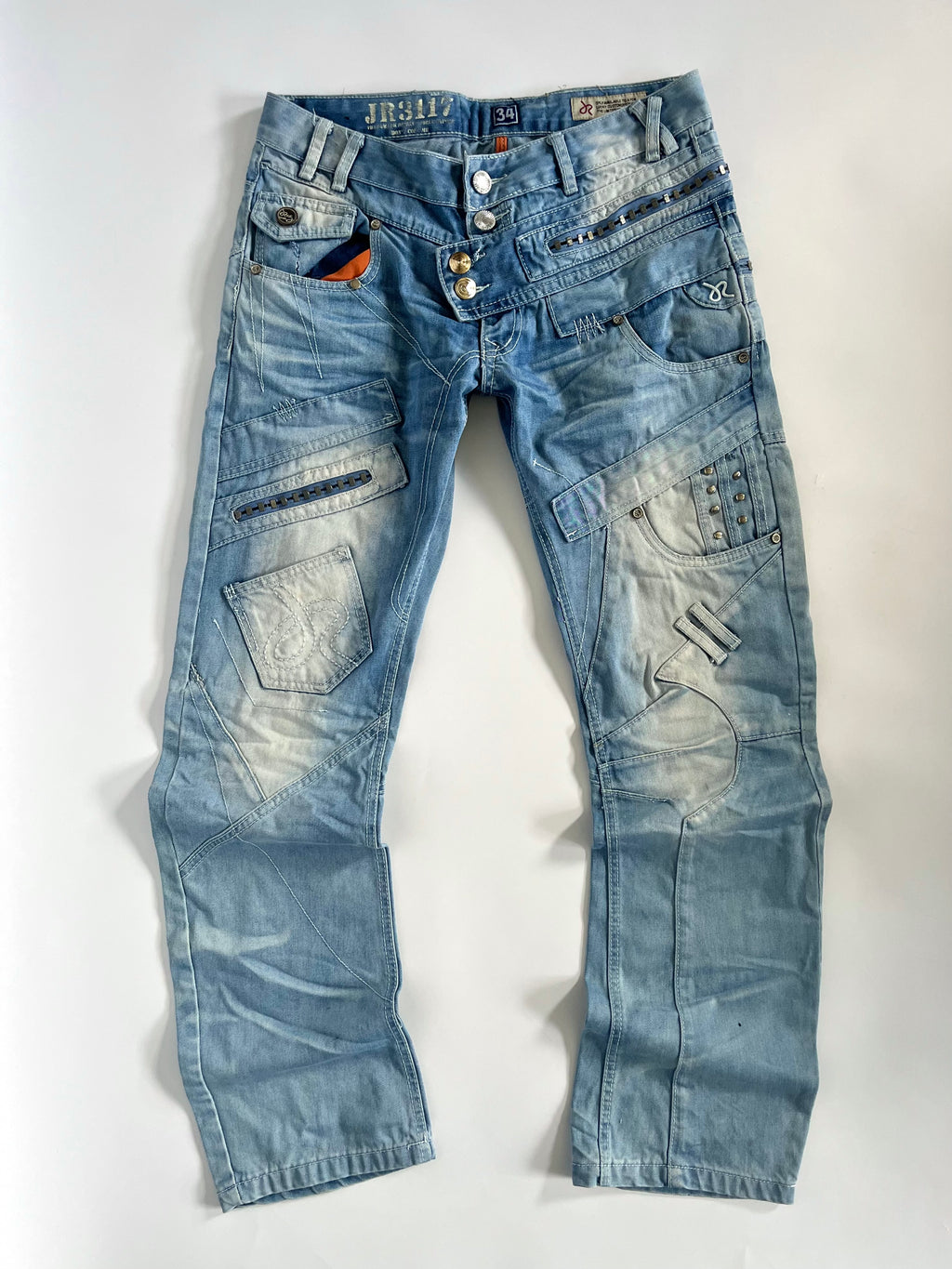 Subversive Japanese zipper detail straight leg jeans