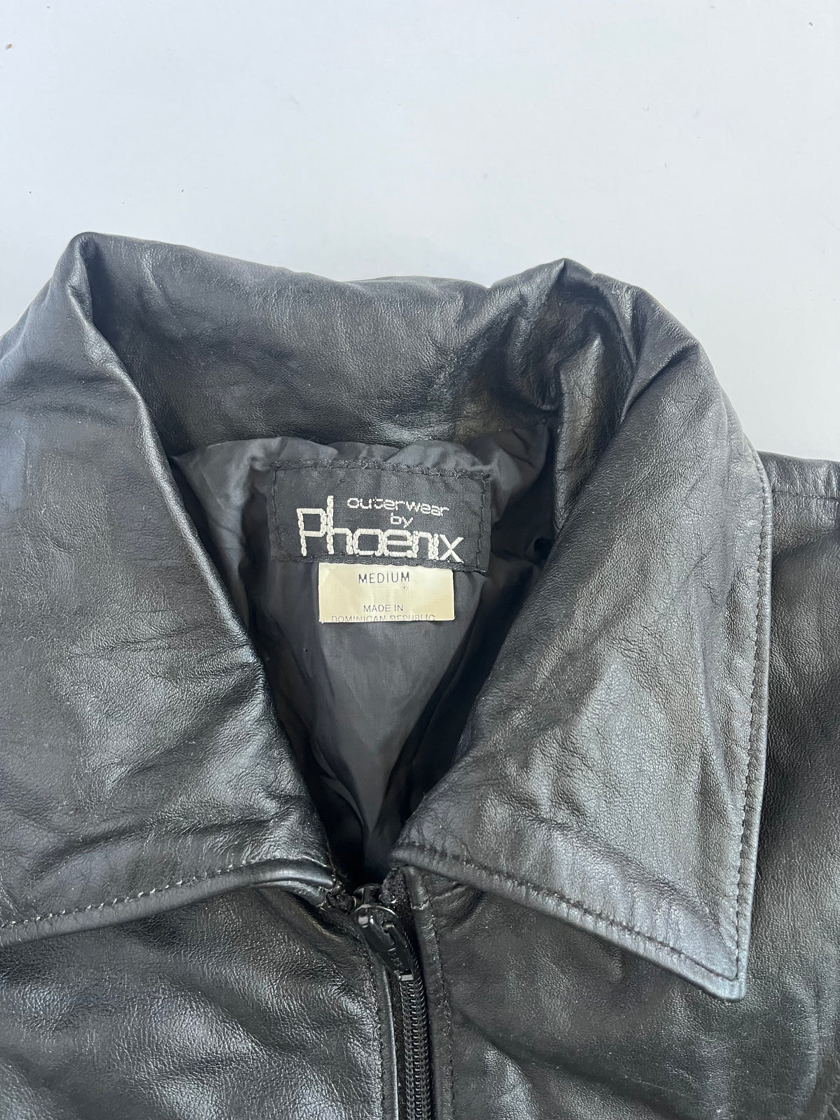 Black leather fringe western jacket