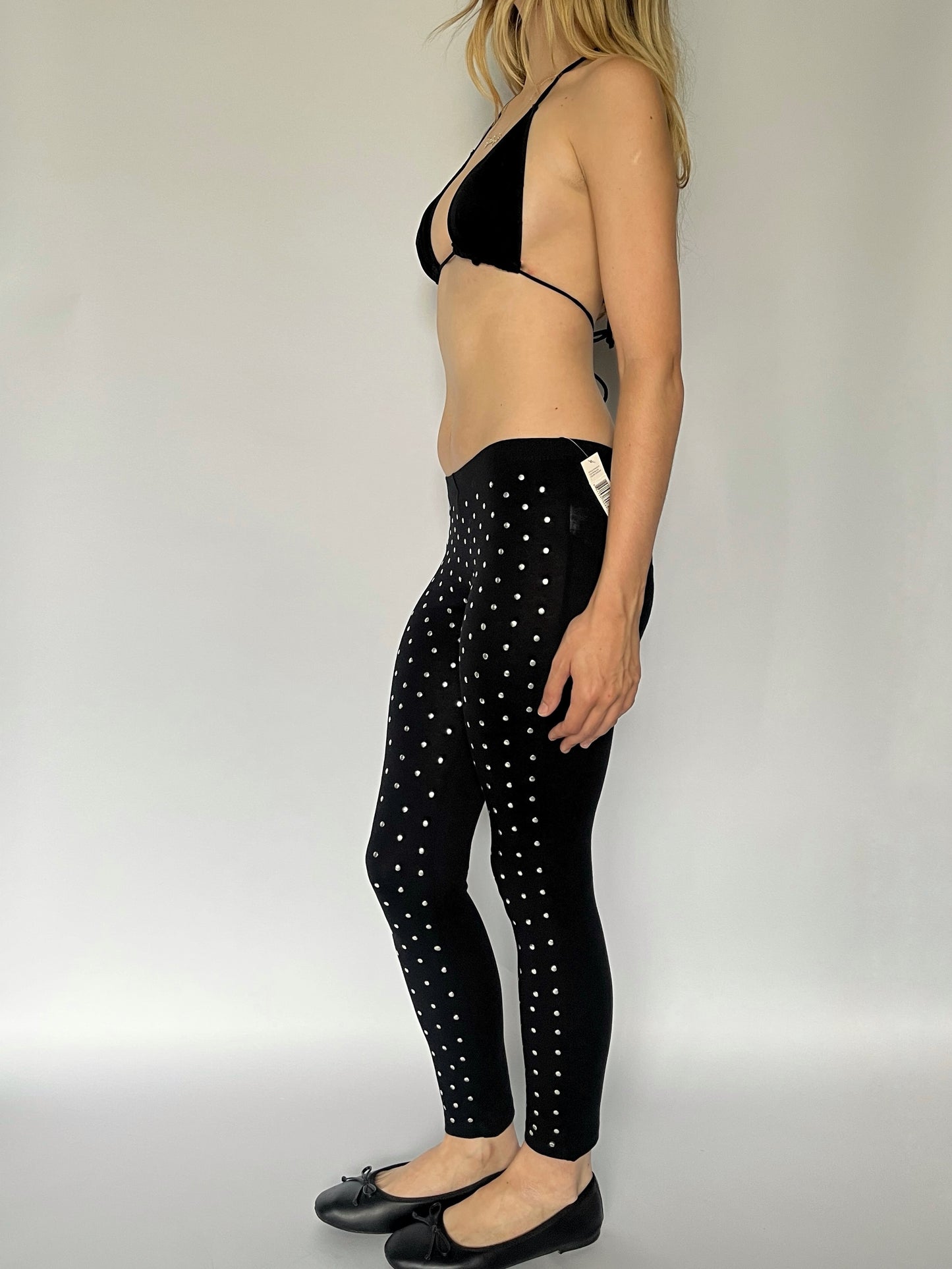 DKNY studded black leggings