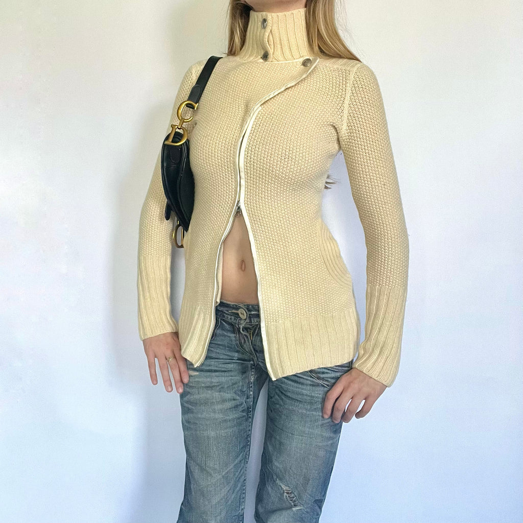 Armani exchange subversive cream wool jumper