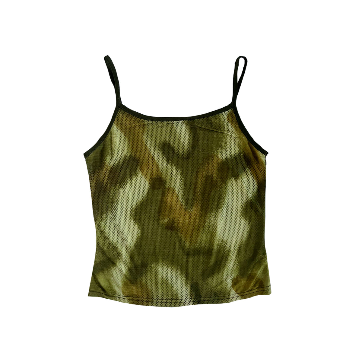 Semi sheer camo cami top