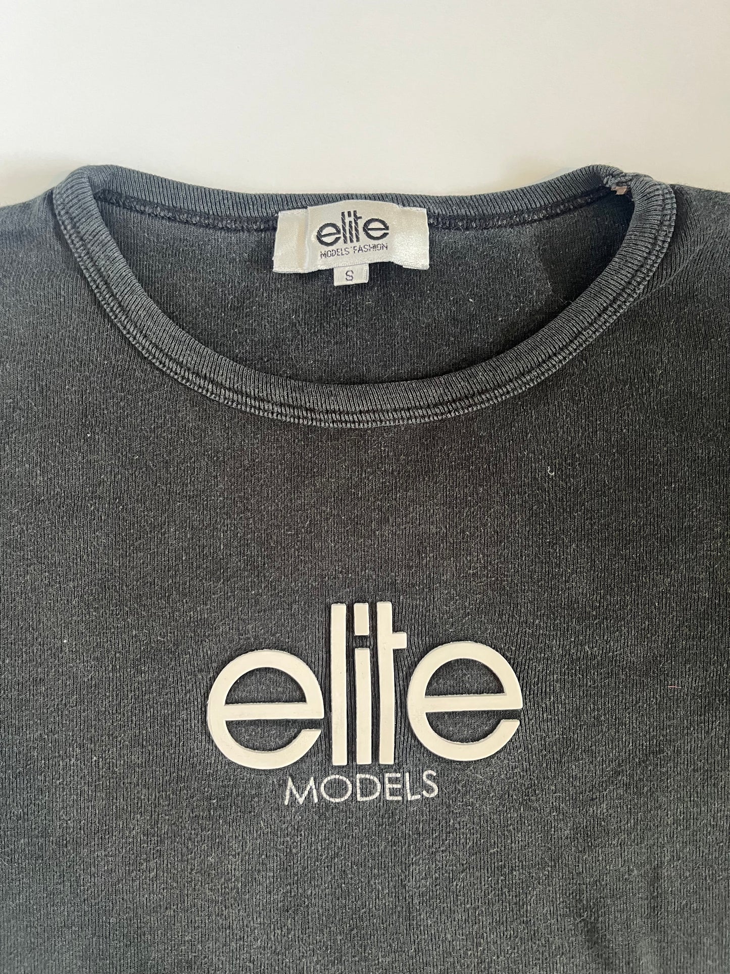 Elite models black baby tee