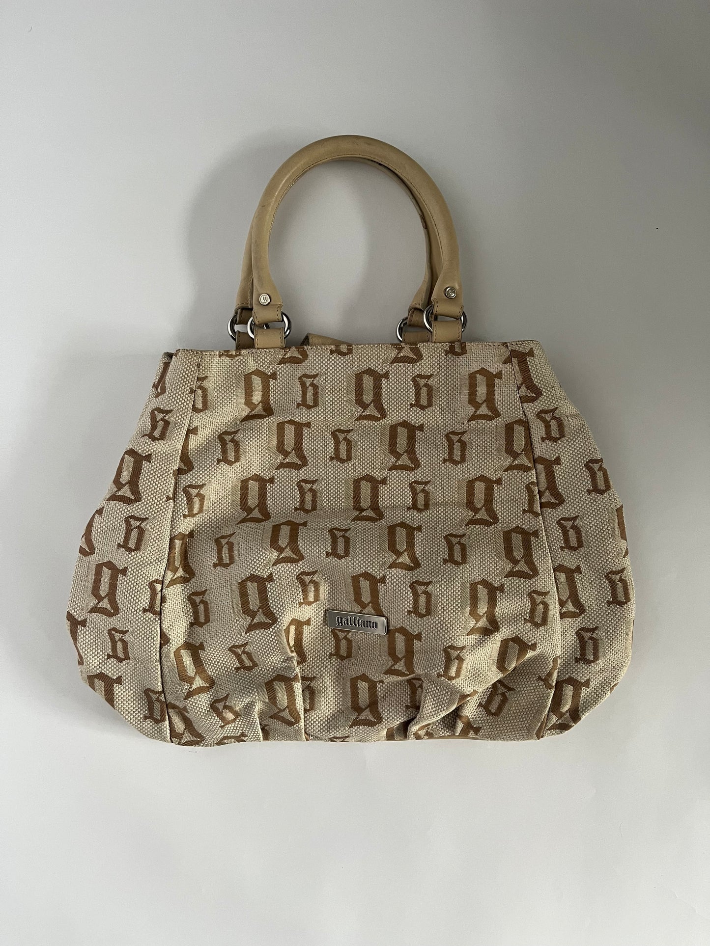 John Galliano monogram hobo bag