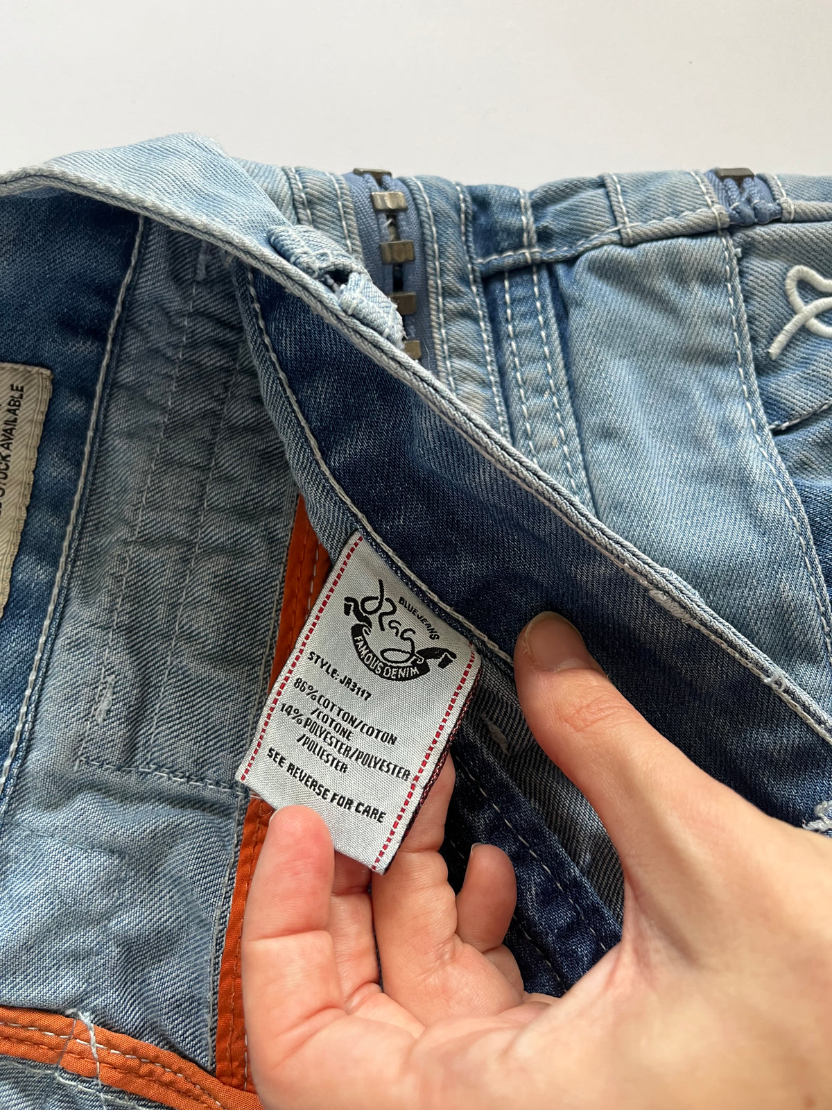 Subversive Japanese zipper detail straight leg jeans