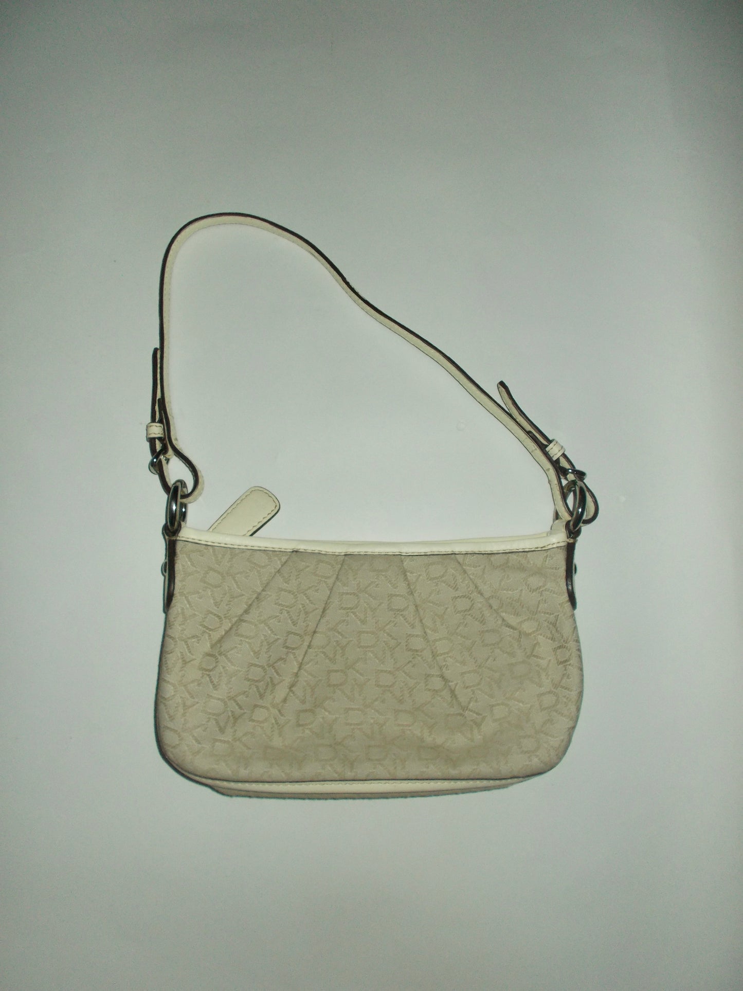 DKNY cream monogram mini bag