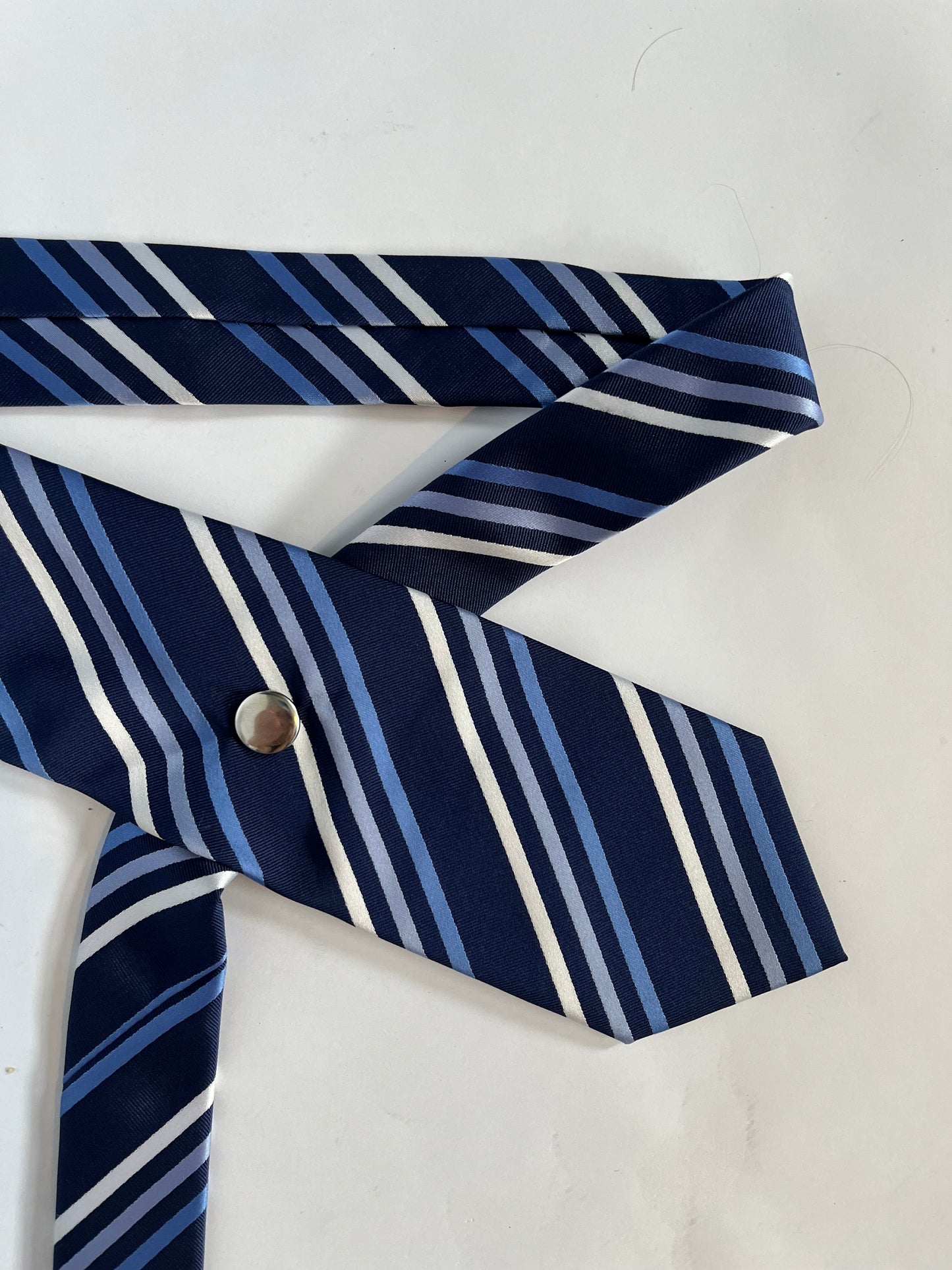 31 inch tie belt: blue stripe